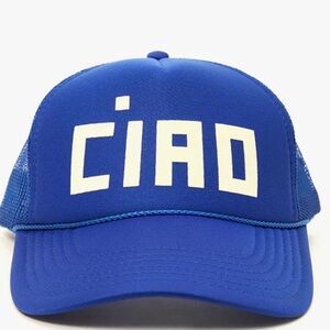 Clare V Ciao Cobalt Blue Trucker Hat